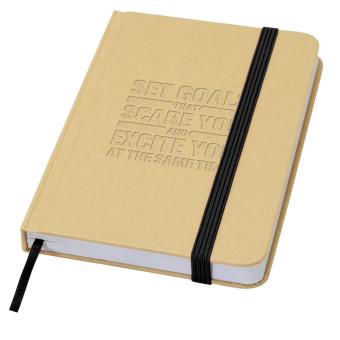 Reed A6 Hardcover Notizbuch, blanko, aus recyceltem Material Schwarz