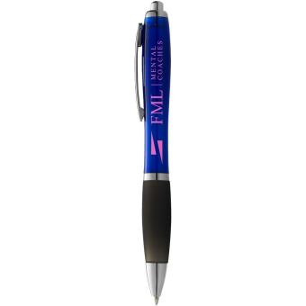 Nash ballpoint pen coloured barrel and black grip (black ink), blue Blue,black