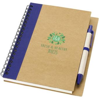 Priestly recycled notebook with pen Natural/navy