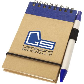 Zuse A7 recycled jotter notepad with pen Natural/navy