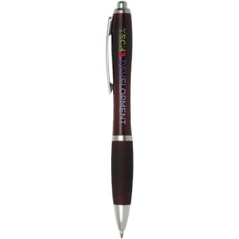 Nash ballpoint pen with coloured barrel and grip Merlot red