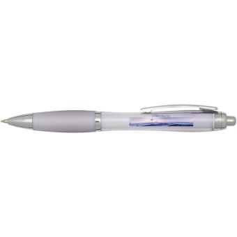 Nash RCS recycled plastic ballpoint pen with coloured barrel and grip (blue ink) Lilac
