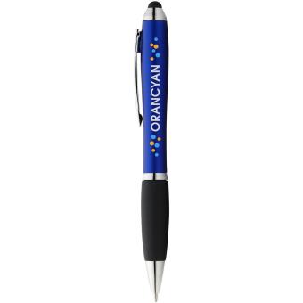 Nash Stylus Kugelschreiber farbig mit schwarzem Griff (blaue Mine) Royalblau
