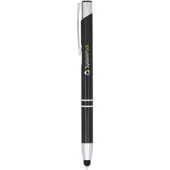 Moneta Kugelschreiber mit Metall Touchpen (blaue Mine) Schwarz