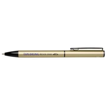 Verton recycled aluminium twist ballpoint pen with sleeve (blue ink) Gold