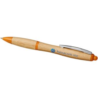 Nash Kugelschreiber aus Bambus Natur orange