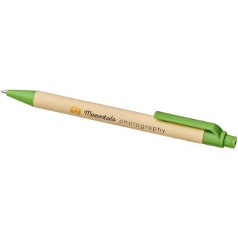 Berk recycled carton and corn plastic ballpoint pen Green