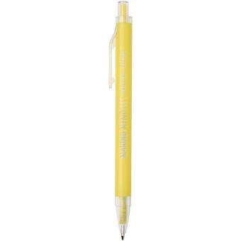 Spectrum recycled aluminium ballpoint pen (blue ink) Yellow