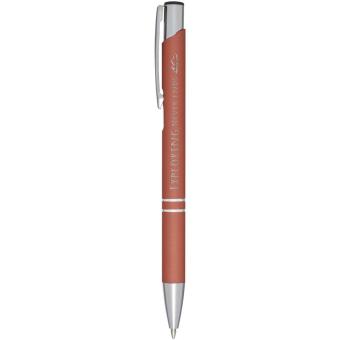Moneta Soft Touch Druckkugelschreiber (schwarze Mine) Ziegelstein