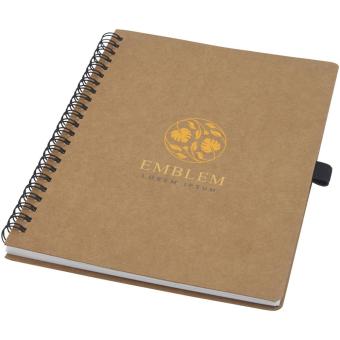 Cobble A5 wire-o recycled cardboard notebook with stone paper Nature