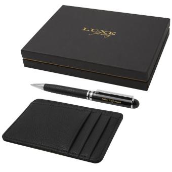 Encore ballpoint pen and wallet gift set Black