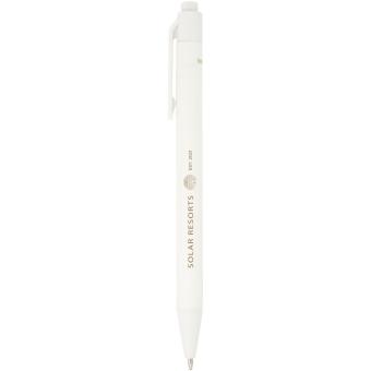 Chartik monochromatic recycled paper ballpoint pen with matte finish White