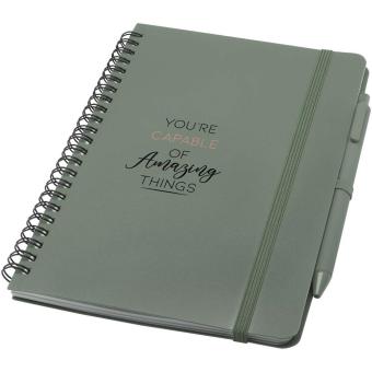 Thalaasa A5 Hardcover Notizbuch mit Kugelschreiber (schwarze Mine) Mintgrün