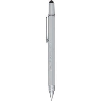 Dora recycled aluminium multifunctional pen (black ink) Silver