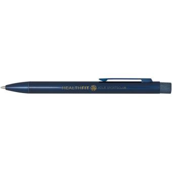 Beatriz recycled brass ballpoint pen (black ink) Aztec blue