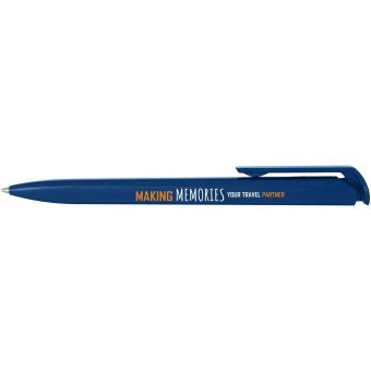 Lucia recycled plastic ballpoint pen (blue ink) Aztec blue