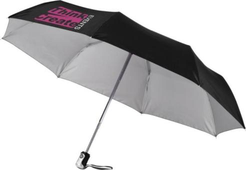 Alex 21.5" foldable auto open/close umbrella Black/silver