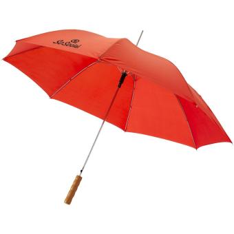 Lisa 23" Automatikregenschirm mit Holzgriff Rot