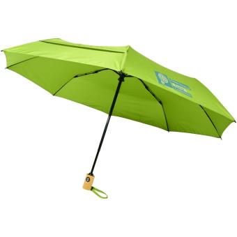 Bo 21" Vollautomatik Kompaktregenschirm aus recyceltem PET-Kunststoff Limone