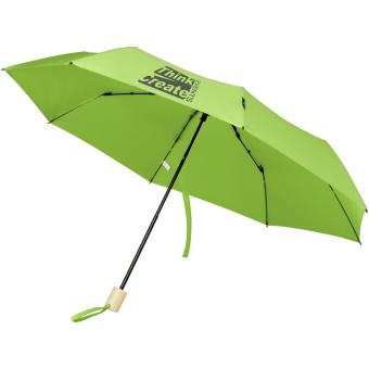 Birgit 21'' faltbarer winddichter Regenschirm aus recyceltem PET Lindgrün