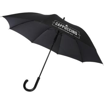 Fontana 23" auto open umbrella with carbon look and crooked handle Black