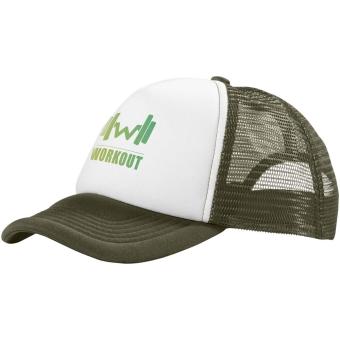 Trucker 100 g/m² Kappe mit 5 Segmenten Farngrün/weiß