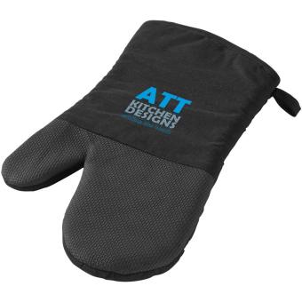 Maya oven gloves with silicone grip, charcoal Charcoal,black