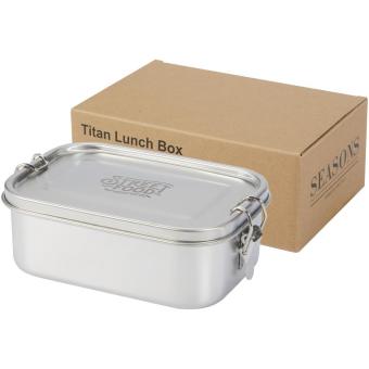 Titan Lunchbox aus recyceltem Edelstahl Silber