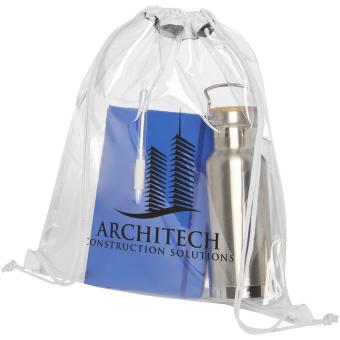 Lancaster Premium Turnbeutel 5L, weiss Weiss,transparent