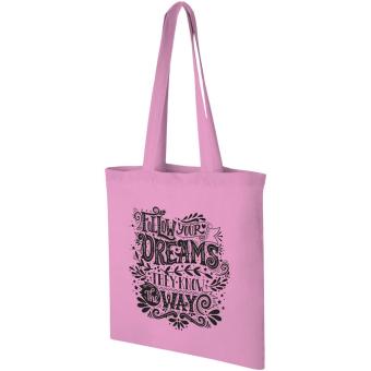 Madras 140 g/m² cotton tote bag 7L Pink