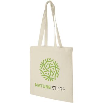 Madras 140 g/m² cotton tote bag 7L Nature