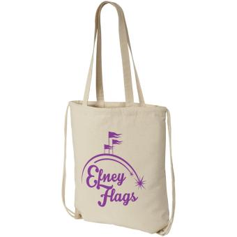 Eliza 240 g/m² cotton drawstring bag 6L Nature