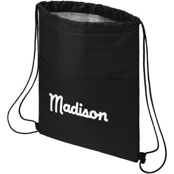 Oriole 12-can drawstring cooler bag 5L Black