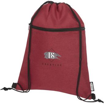 Ross RPET drawstring bag 5L Dark red