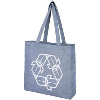 Pheebs 210 g/m² recycled gusset tote bag 13L Heather Blue