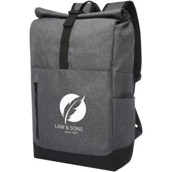 Libra 15.6" GRS recycled roll-up laptop backpack 12L Graphite