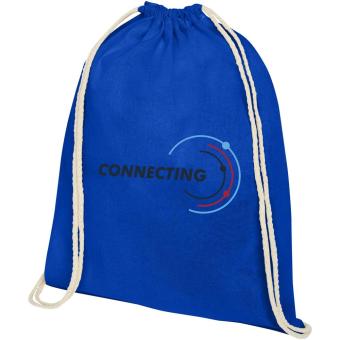 Oregon 140 g/m² cotton drawstring bag 5L Dark blue