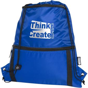 Adventure recycled insulated drawstring bag 9L Dark blue