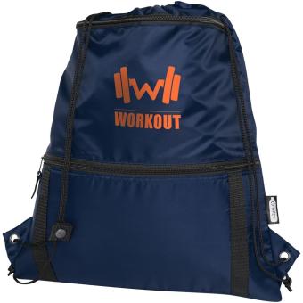 Adventure recycled insulated drawstring bag 9L Navy
