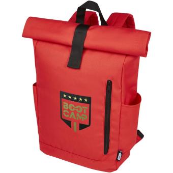 Byron 15.6" GRS RPET roll-top backpack 18L Red