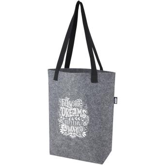 Felta GRS recycled felt tote bag with wide bottom 12L Gray