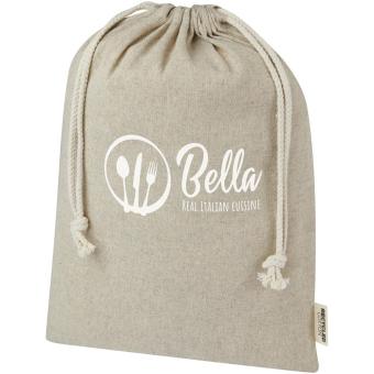 Pheebs 150 g/m² GRS recycled cotton gift bag large 4L Nature