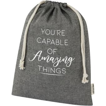 Pheebs 150 g/m² GRS recycled cotton gift bag large 4L Smoke