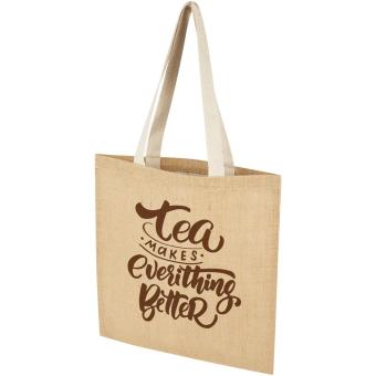 Juta 300 g/m² jute tote bag 7L, nature Nature,white