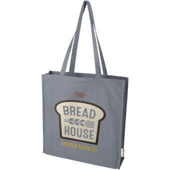 Florida 270 g/m² GRS recycled gusset tote bag 14L Convoy grey