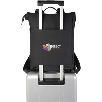Turner 15,6" GRS-recycelter Rolltop Laptop-Rucksack 12 L Schwarz