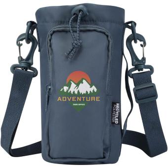 Trip Aware™ recycled travel bottle bag 2L Light blue/blue pusher