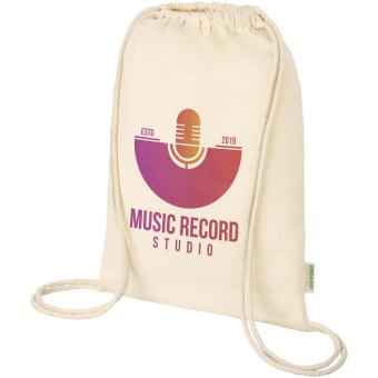 Odisha 100 g/m² OCS organic drawstring bag 5L Nature