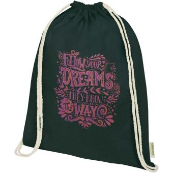 Odisha 140 g/m² OCS organic drawstring bag 5L Dark green