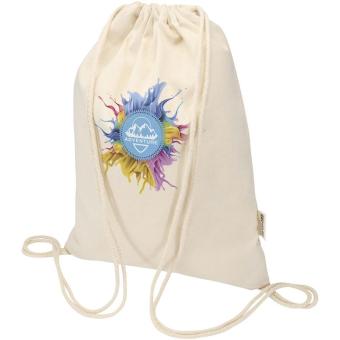 Peru Blend 180 g/m² GRS recycled drawstring bag 5L Nature